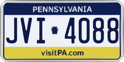 PA license plate JVI4088