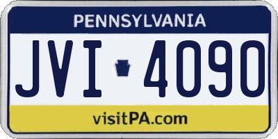 PA license plate JVI4090