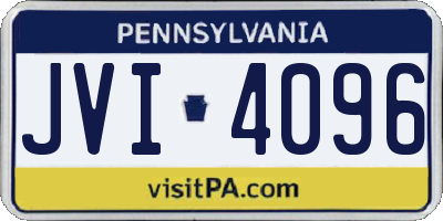 PA license plate JVI4096