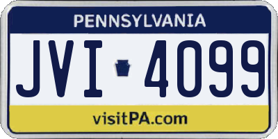 PA license plate JVI4099