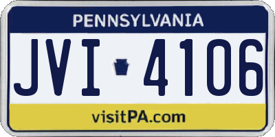 PA license plate JVI4106