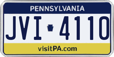 PA license plate JVI4110