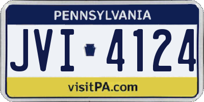 PA license plate JVI4124