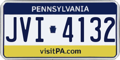 PA license plate JVI4132
