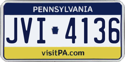 PA license plate JVI4136