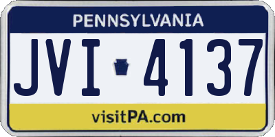 PA license plate JVI4137
