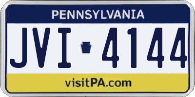 PA license plate JVI4144