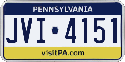 PA license plate JVI4151