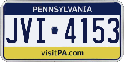 PA license plate JVI4153