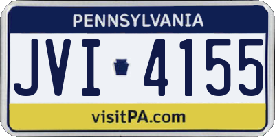 PA license plate JVI4155