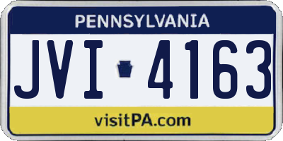 PA license plate JVI4163