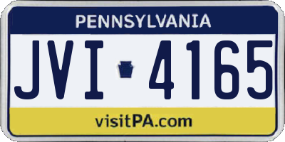 PA license plate JVI4165