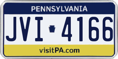 PA license plate JVI4166