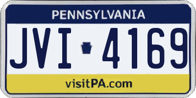 PA license plate JVI4169