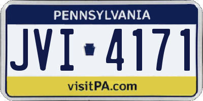PA license plate JVI4171