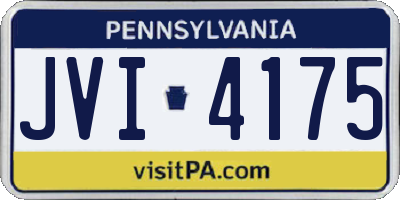 PA license plate JVI4175