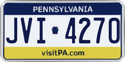 PA license plate JVI4270