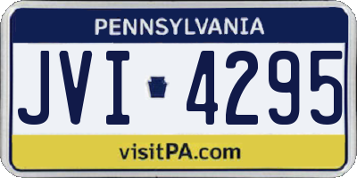 PA license plate JVI4295