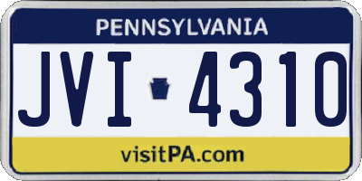 PA license plate JVI4310