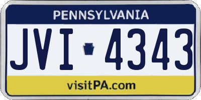 PA license plate JVI4343