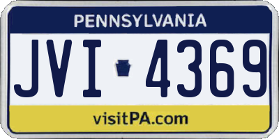 PA license plate JVI4369