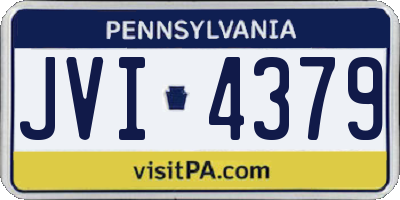 PA license plate JVI4379