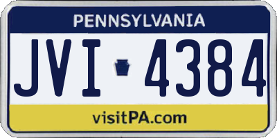 PA license plate JVI4384