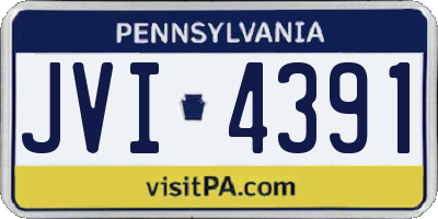 PA license plate JVI4391