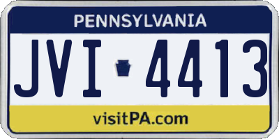 PA license plate JVI4413