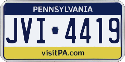 PA license plate JVI4419