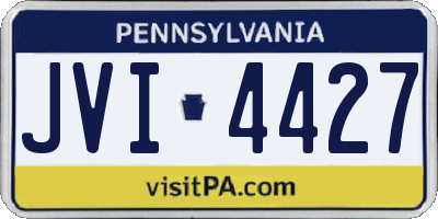 PA license plate JVI4427