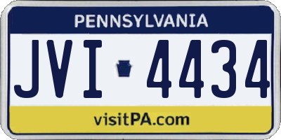 PA license plate JVI4434