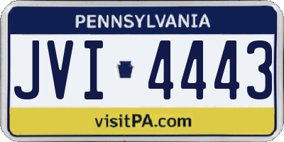 PA license plate JVI4443