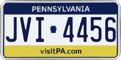 PA license plate JVI4456