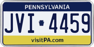 PA license plate JVI4459