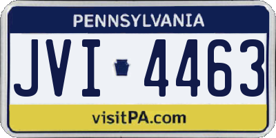 PA license plate JVI4463