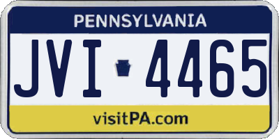 PA license plate JVI4465