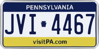 PA license plate JVI4467