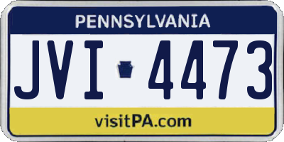 PA license plate JVI4473
