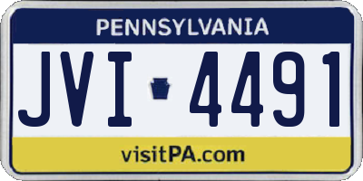 PA license plate JVI4491