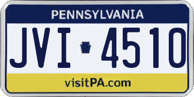 PA license plate JVI4510