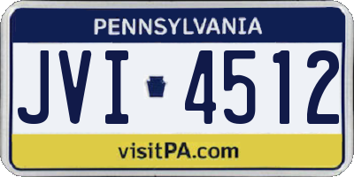 PA license plate JVI4512