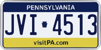 PA license plate JVI4513