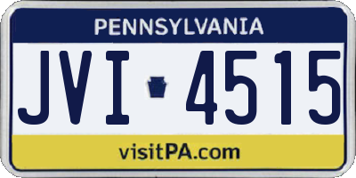 PA license plate JVI4515
