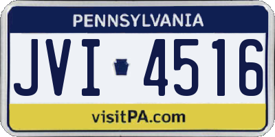 PA license plate JVI4516