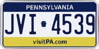 PA license plate JVI4539