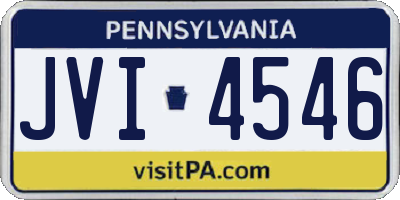 PA license plate JVI4546