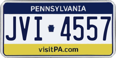 PA license plate JVI4557