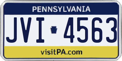 PA license plate JVI4563