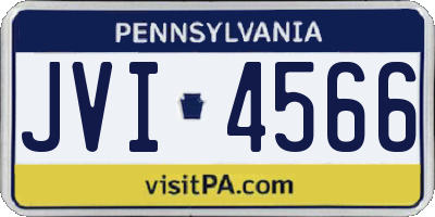 PA license plate JVI4566